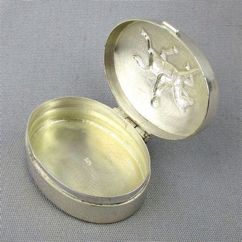 vintage sterling silver pill box